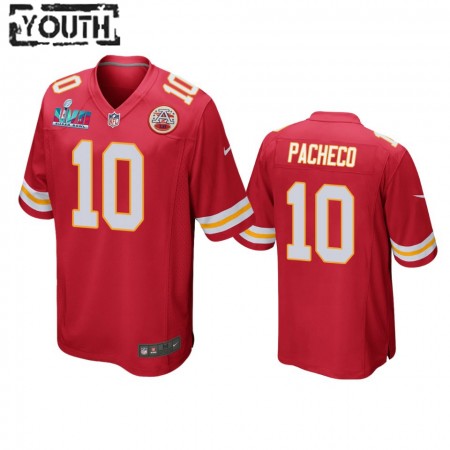 Camiseta Niño NFL Kansas City Chiefs Isaih Pacheco 10 Game Rojo Super Bowl LVII